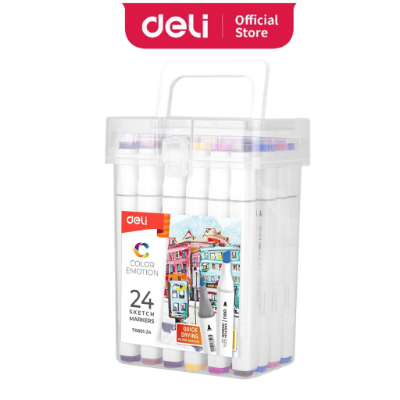 Picture of Deli Color emotion 24 pcs dual tip sketch marker