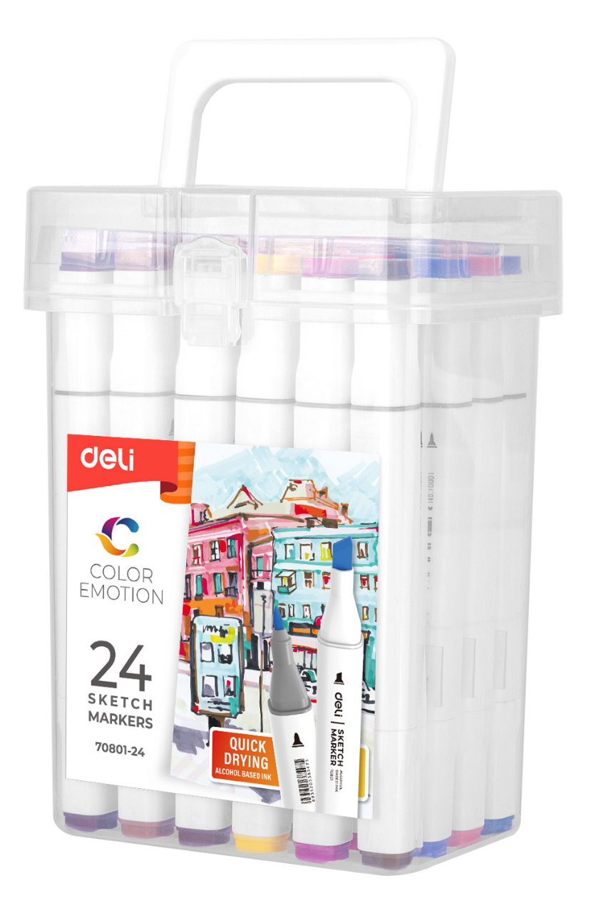 Picture of Deli Color emotion 24 pcs dual tip sketch marker
