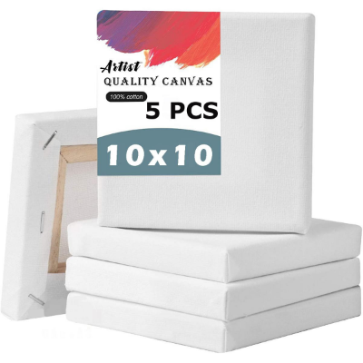 Picture of Papertree Premium White Canvas 10X10 Inch - 5 Pcs