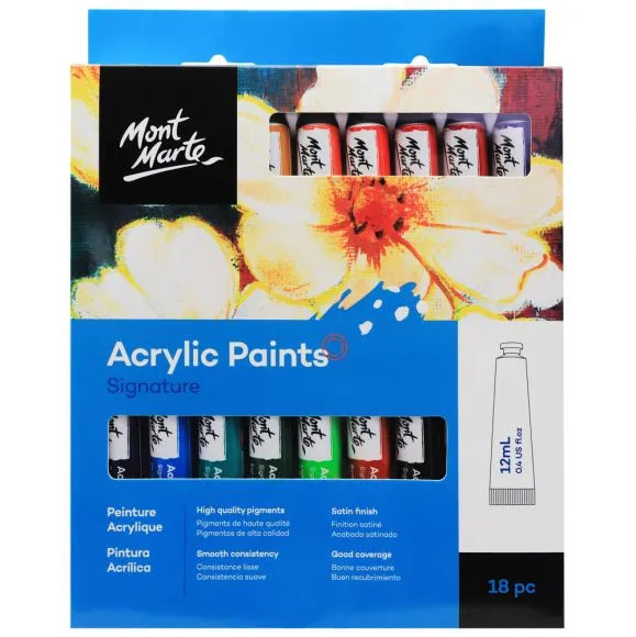 Picture of Mont Marte Acrylic Paints 12 ml 18 Color