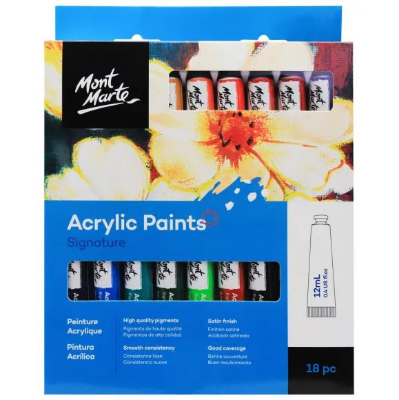 Picture of Mont Marte Acrylic Paints 12 ml 18 Color