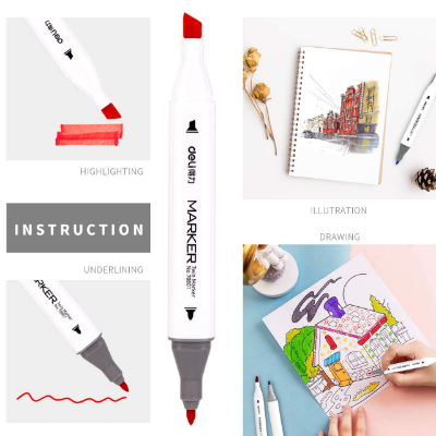 Picture of Deli Dual Tip Sketch Art Marker 48 pcs