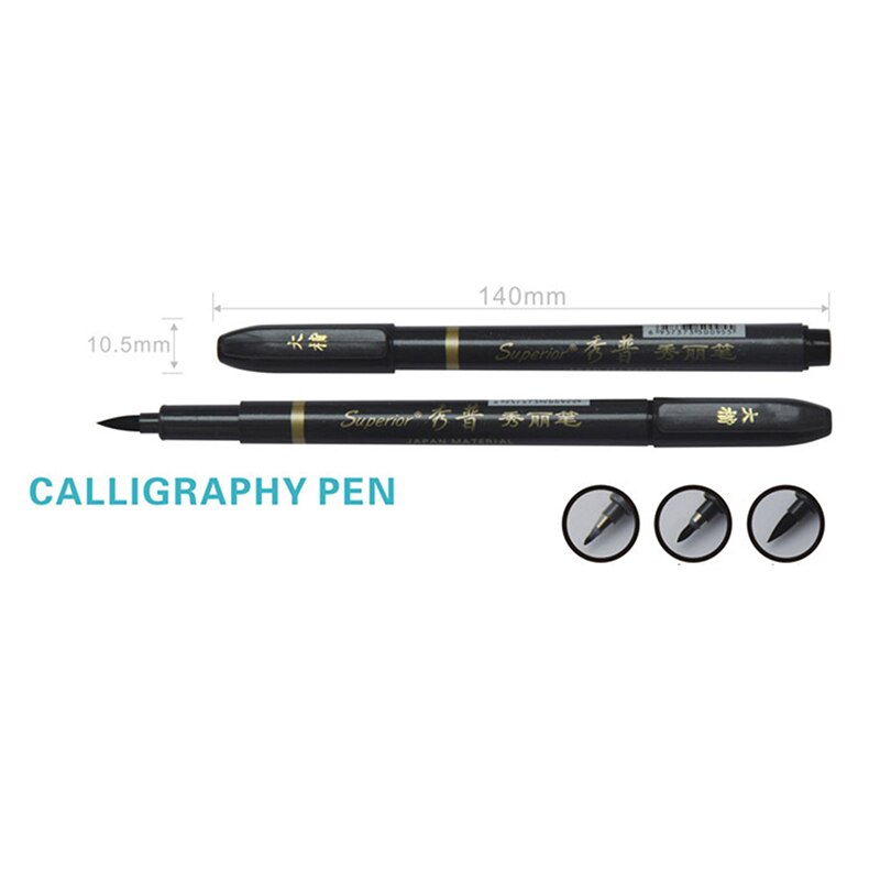 Picture of Superior Calligraphy Writing Pens Soft Head Brush Pen Black Ink