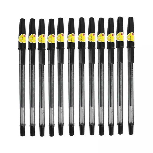 Picture of RED LEAF 747 Black BALL PEN Extra Fine 0.7mm Dx Hard Crystal 12 pcs