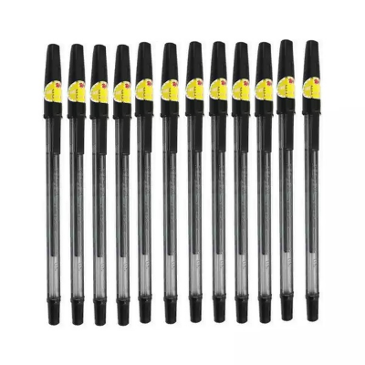 Picture of RED LEAF 747 Black BALL PEN Extra Fine 0.7mm Dx Hard Crystal 12 pcs