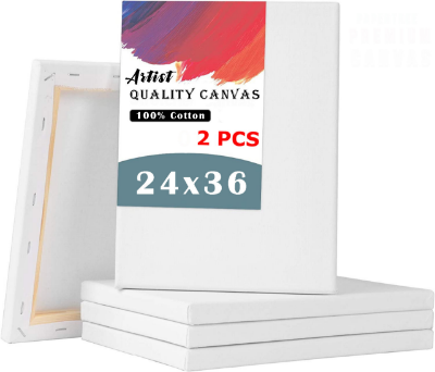 Picture of Papertree Premium Quality White Canvas 24X36 INCH - 2 pcs