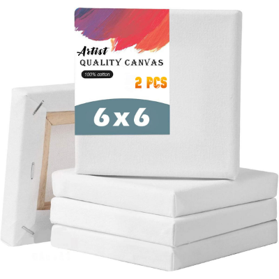 Picture of Papertree White Premium Canvas 6X6 INCH 2PCS