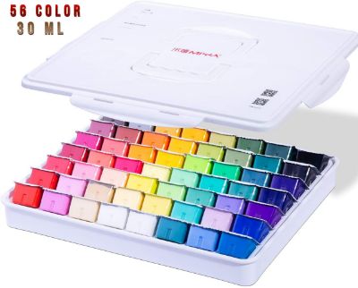 Picture of HiMi Miya Gouache Paint Set  56 Colors x 30ml Unique Jelly Cup Design