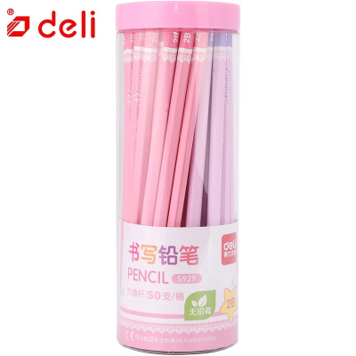 Picture of Deli S929 Pink Body 2B Pencil for school and office supply 50 pcs of pack