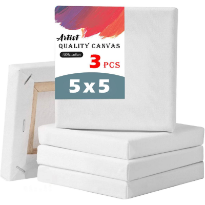 Picture of White Premium Canvas 5x5 inch Pack Of 3 Pcs