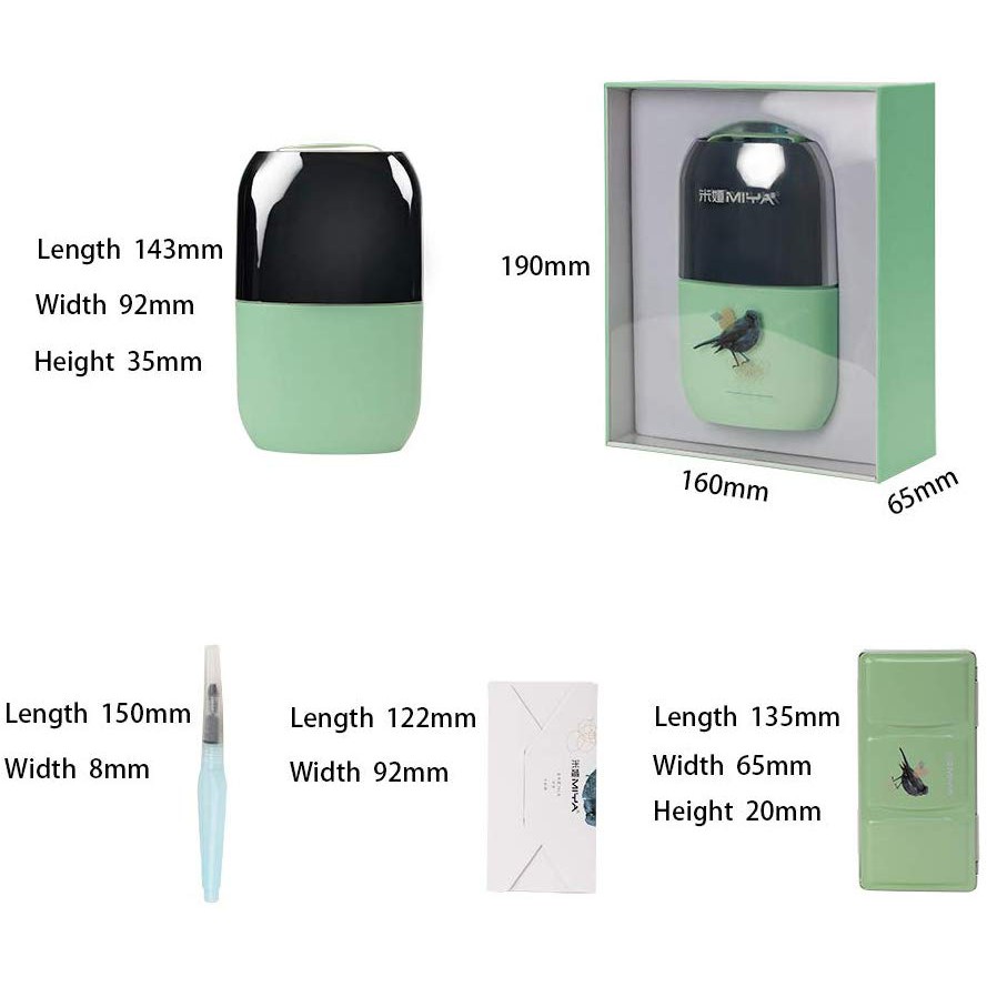 Picture of MIYA HIMI Solid Watercolor Travel Set 18 Colors