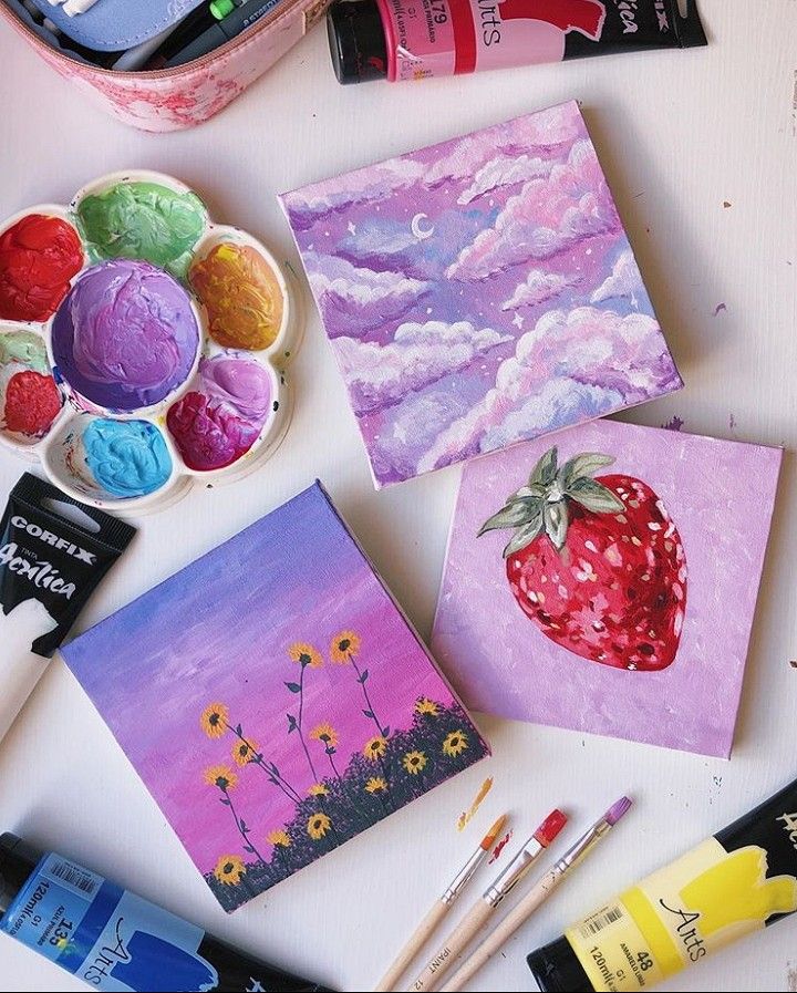 Picture of PaperTree Mini White Art Card, Acrylic and Water color mini Art carD (4.85 X 3 inch) - 10 Pcs