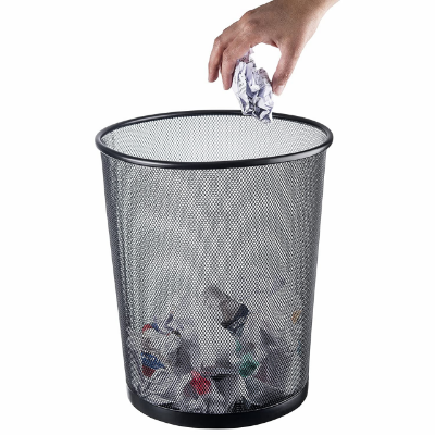 Picture of Mesh Wastebasket Trash Can for Home and Office Workspace