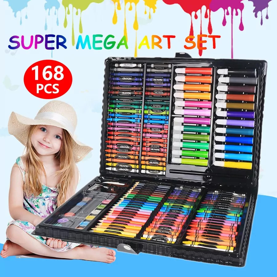Picture of 168 Pcs Art set Kids Colors Pencil Drawing Art Set Painting Art Marker Pen Set Color Pen Brush Drawing Tool Art School