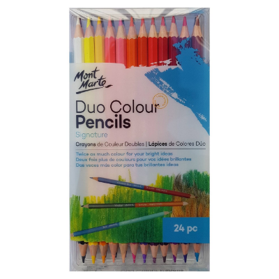 Picture of Mont Marte Dual Color 24 pcs sketch pencil set & hi quality pigment set