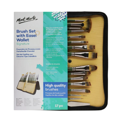 Picture of Mont marte Brush Set with Easel Wallet 17pc