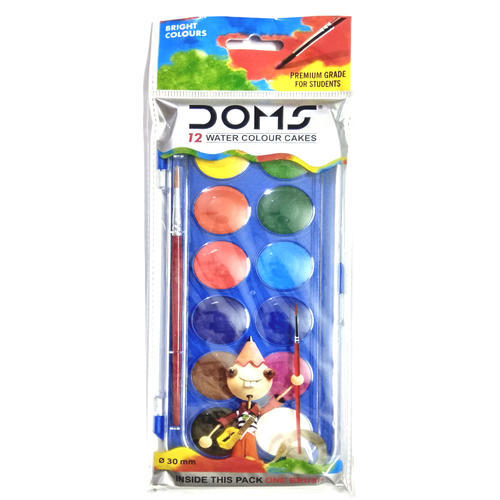 Picture of DOMS Water Color Cakes 12 Shades (30 mm) & 1 Brush include