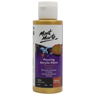 Picture of Mont Marte Acrylic Pouring Paint 120ml Bottle - Gold
