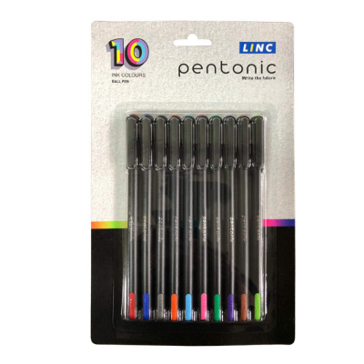 Picture of Linc Pentonic 10 Color Smooth Ball Pen - Enjoy Smooth and Colorful Writing Experience Easy to Use and Maintain - Easy flow Ink Technology