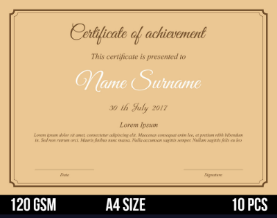 Picture of Kraft Certificate Paper 20 Pcs