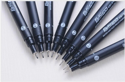 Picture of Baoke Faith pen All size (0.05mm,0.1mm, 0.2mm,0.3mm,0.4mm,0.5mm,0.7mm,0.8mm) 8pcs / set