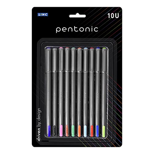 Picture of Linc Pentonic 10 Color Smooth Ball Pen Set