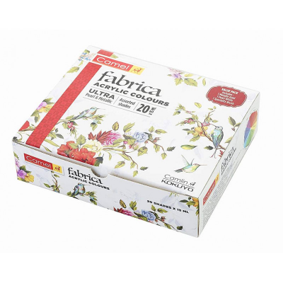 Picture of Camel ফ্যাব্রিকা এক্রাইলিক আল্ট্রা পার্ল এবং মেটালিক রঙের সেট-20 এর প্যাক - water color