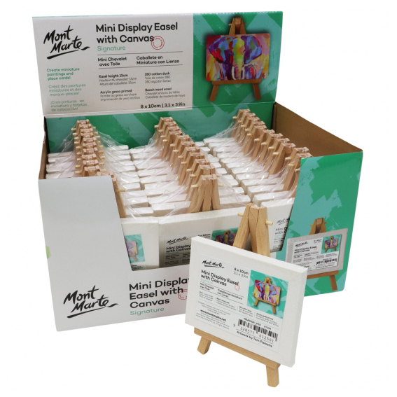 Picture of One Pcs Mont Marte Mini Display Easel with Canvas 8 x 10cm