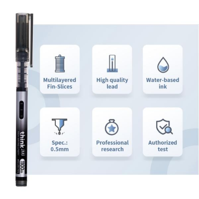 Picture of Deli Roller Black Pen EQ300-BK