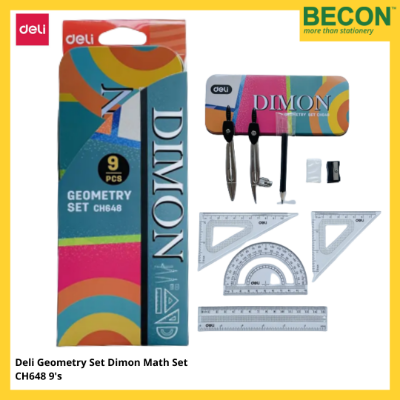 Picture of Deli CH648 Geometry Set Math Set of 9pc