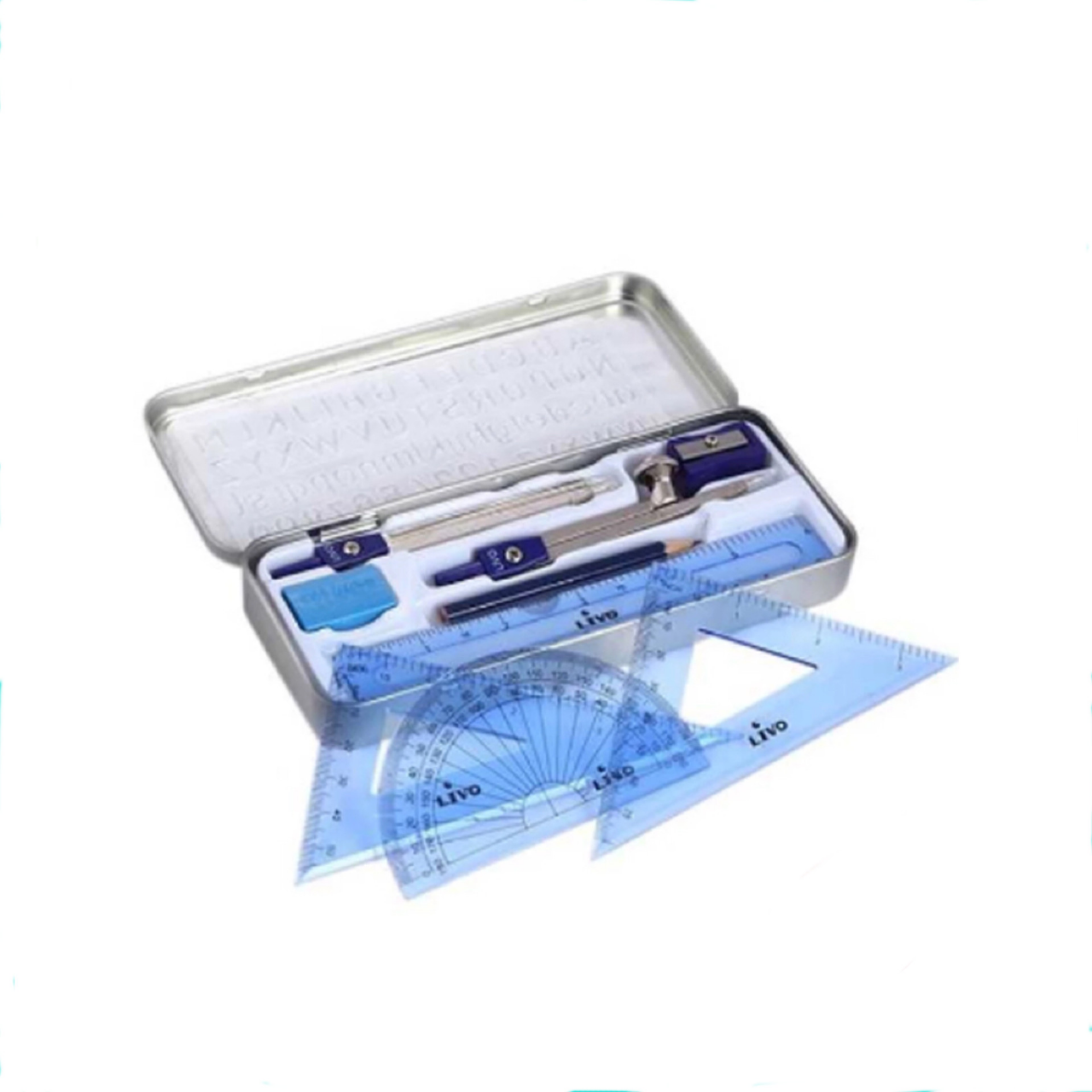 Picture of Deli CH648 Geometry Set Math Set of 9pc