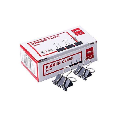 Picture of Deli Effortless Binder Clip E38566 15mm-12 Pcs