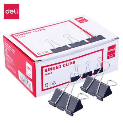 Picture of Deli Effortless Binder Clip E38563, 32mm - 12 Pcs