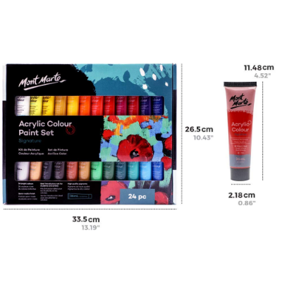 Picture of Mont Marte Signature Acrylic Paint Set 36 ML - 24 colors