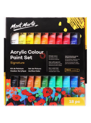 Picture of Mont Marte Acrylic Color 36ml Colour Tubes 18/24/36/48 Shades