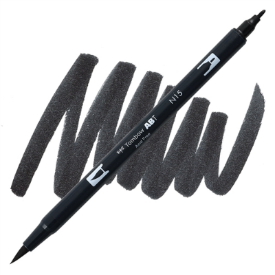 Picture of Tombow ABT Dual Brush Pen - N15 black