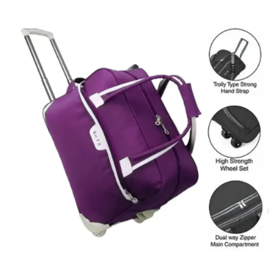 Buy H.T.S Large Capacity 24" Traveling Duffel Trolley Bag – Purple at Best Prices in Bangladesh