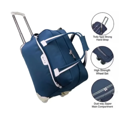 Buy H.T.S Large Capacity 24" Traveling Duffel Trolley Bag – Blue at Best Prices in Bangladesh