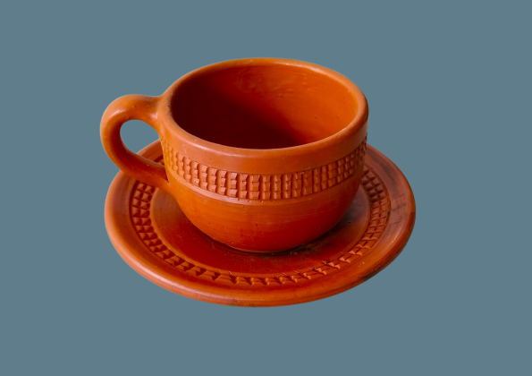 Picture of Clay Tea Cup. Matir cup. Matir Tea cup. Handmade. Organic .Clay Tea Cup set.  Matir cup set.  6 pice with, tea ,Coffee Mug