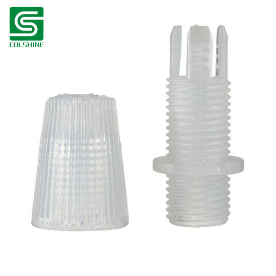 Picture of Electrical accessories. Electric light fitting. Plastic Wire lock cap M10.Tooth thread cable clip, wire grip for ceiling lamp. PVC cable gland. Cable lock 10 pic clear