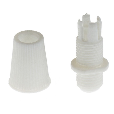 Picture of Electrical accessories. Electric light fitting. Plastic Wire lock cap M10.Tooth thread cable clip, wire grip for ceiling lamp. PVC cable gland. Cable lock 5 pic clear