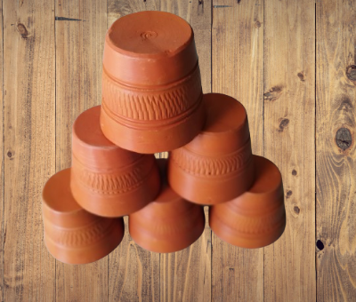 Picture of tea cup coffee cup Clay tea cup set. Clay Cup. Matir cup set. Matir Tea cup. Handmade.Clay Tea Cup. Master cup set. 6 pis in a box