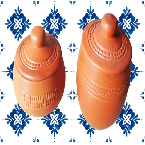 Picture of Clay milk and sugar pot, coffee milk and sugar pot Matir sugar pot. Matir milk pot