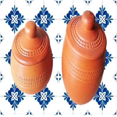 Picture of Clay milk and sugar pot, coffee milk and sugar pot Matir sugar pot. Matir milk pot