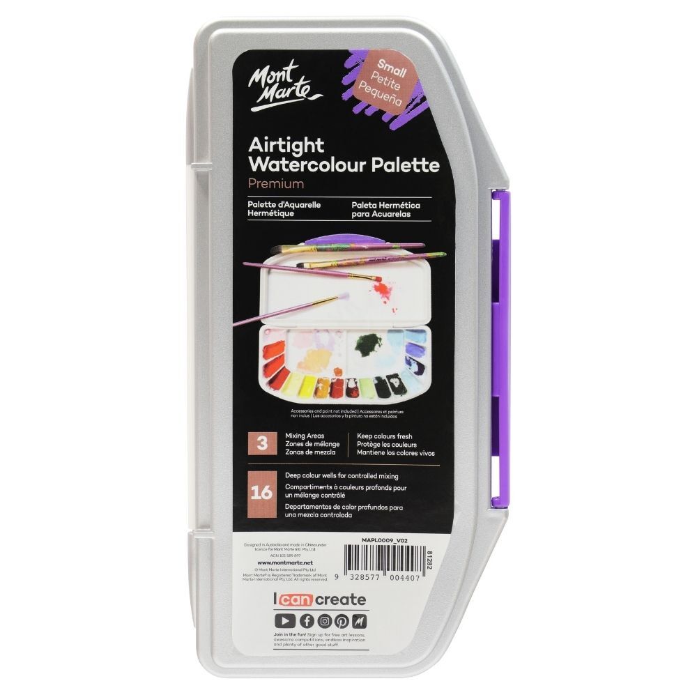 Picture of Mont Marte Air Tight Watercolour Palette 16 Slot