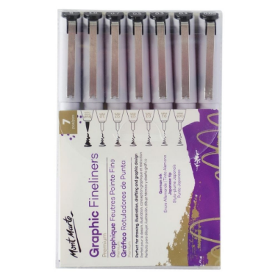 Picture of Mont Marte  Graphic Fineliner Marker 7pc