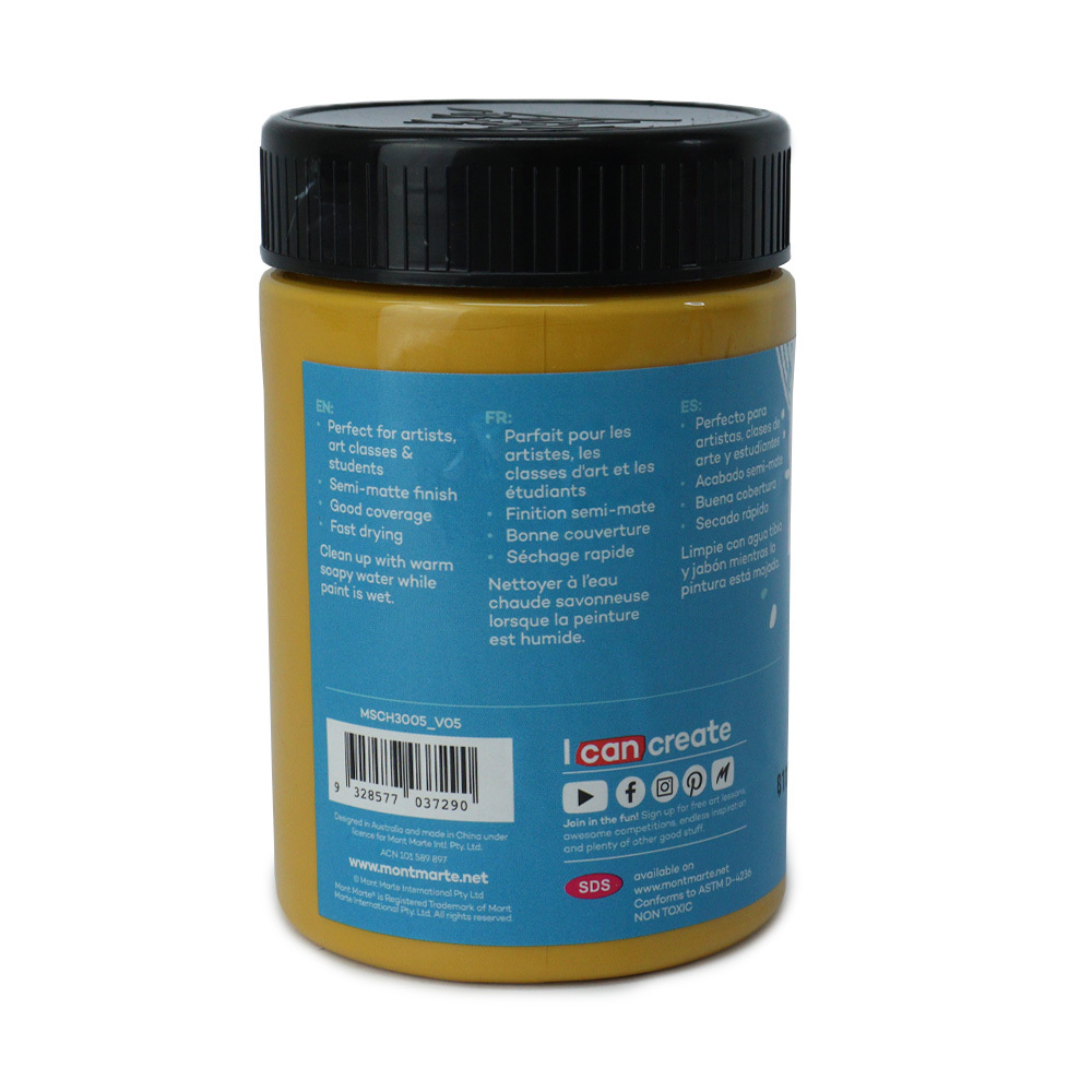 Picture of Mont Marte Signature Acrylic Paint 300ml Pot - Yellow Ochre