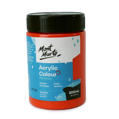 Picture of Mont Marte Signature Acrylic Paint 300ml Pot - Vermillion