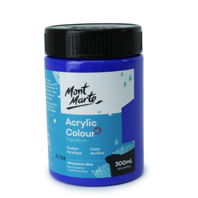 Picture of Mont Marte Signature Acrylic Paint 300ml Pot - Ultramarine Blue