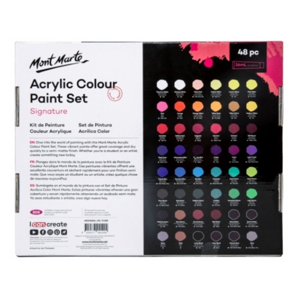 Picture of Mont Marte Acrylic Paint 48pc x 36ml Tubes